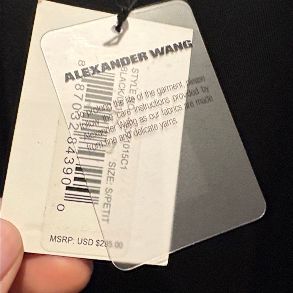 Alexander Wang Black Crewneck Sweater with Snap-Button Sleeve nwt cold sleeve - Picture 3 of 8
